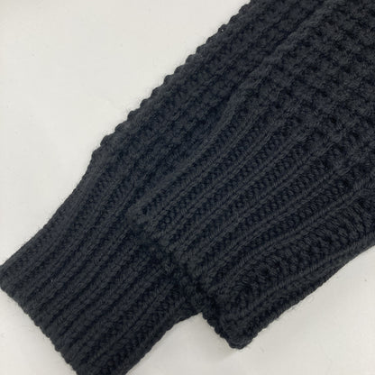 St.moritz サンモリッツ ﾌﾞﾗｯｸ ｴｸｽﾄﾗﾌｧｲﾝﾒﾘﾉｳｰﾙ ﾊｲﾈｯｸ ﾜｯﾌﾙﾆｯﾄﾌﾟﾙｵｰﾊﾞｰ トップス 48