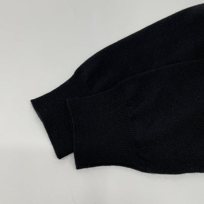 Cruciani クルチアーニ ﾌﾞﾗｯｸ ｳｰﾙ100 ﾎﾞﾀﾝﾆｯﾄｶｰﾃﾞｨｶﾞﾝ トップス 48