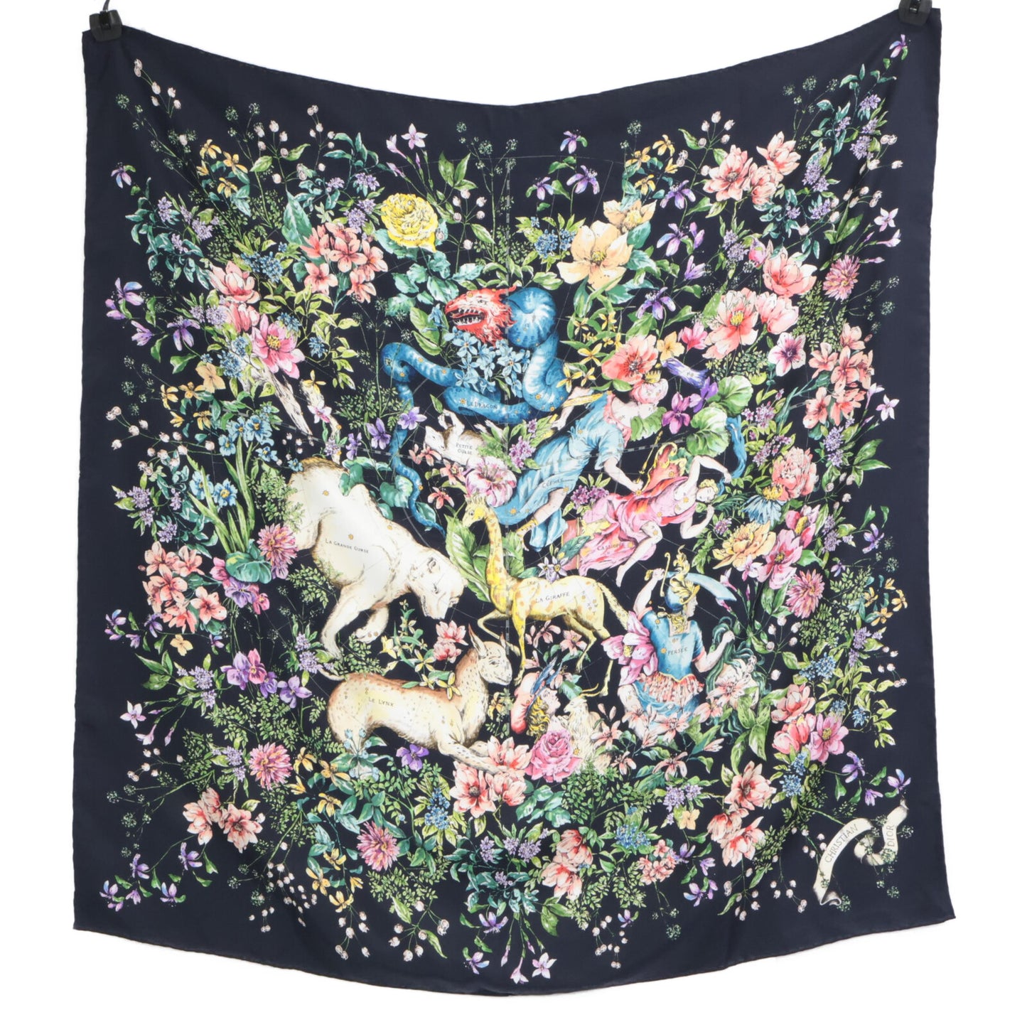 DIOR ディオール 【美品/国内正規】22AW XKDOO090I603C581TU D-コンステレーション シルク スクエア スカーフ