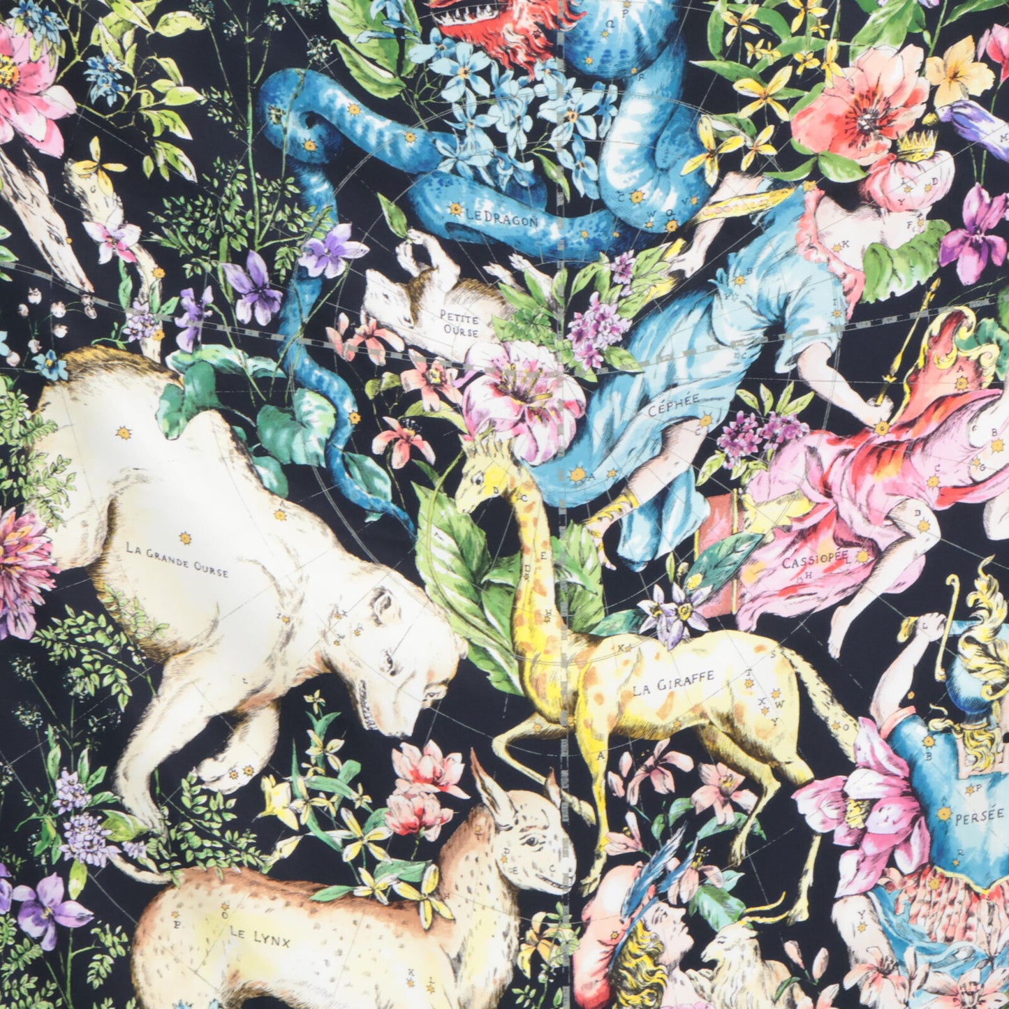 DIOR ディオール 【美品/国内正規】22AW XKDOO090I603C581TU D-コンステレーション シルク スクエア スカーフ