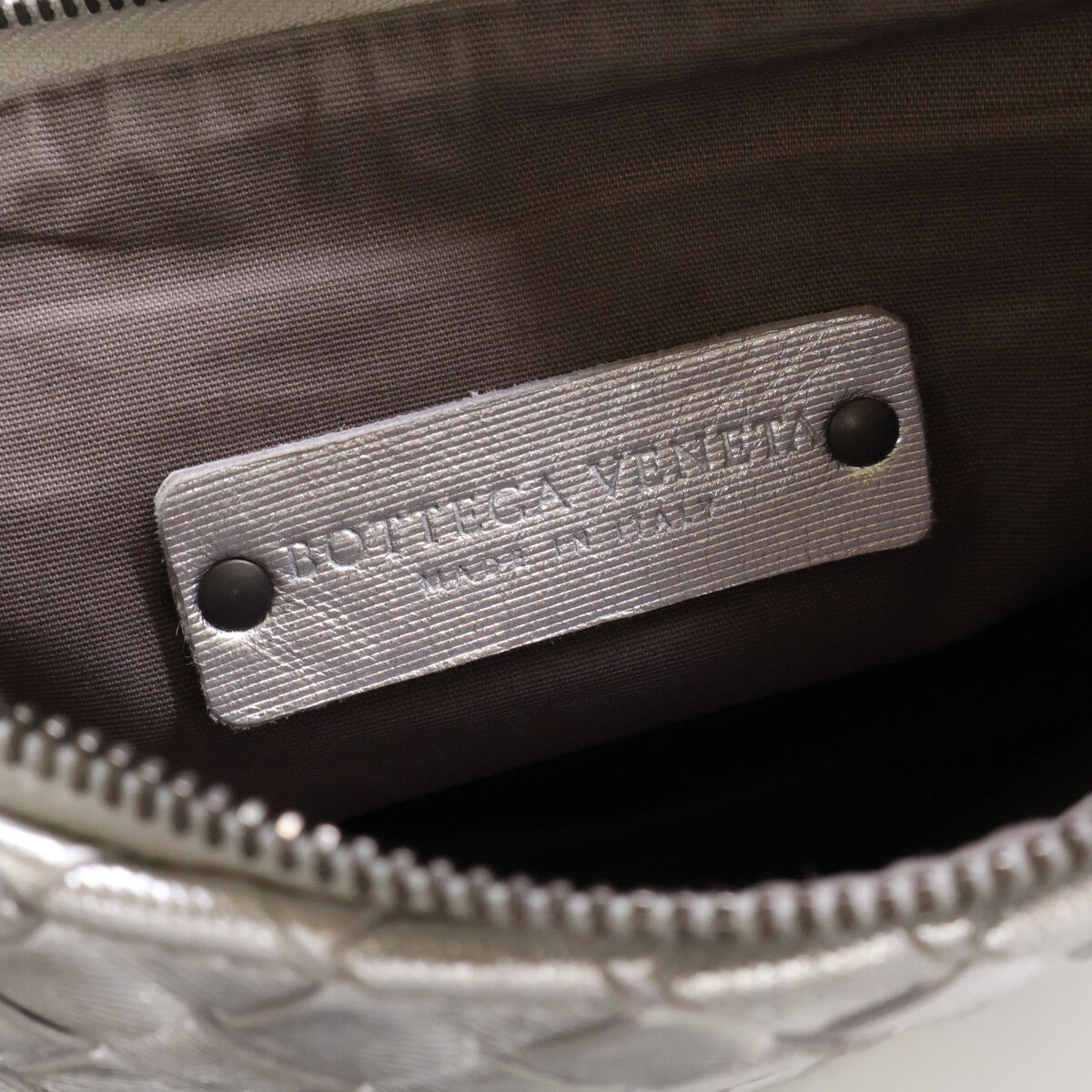 BOTTEGA VENETA ボッテガヴェネタ 【美品】BO6897496G イントレチャート レザー ポーチ