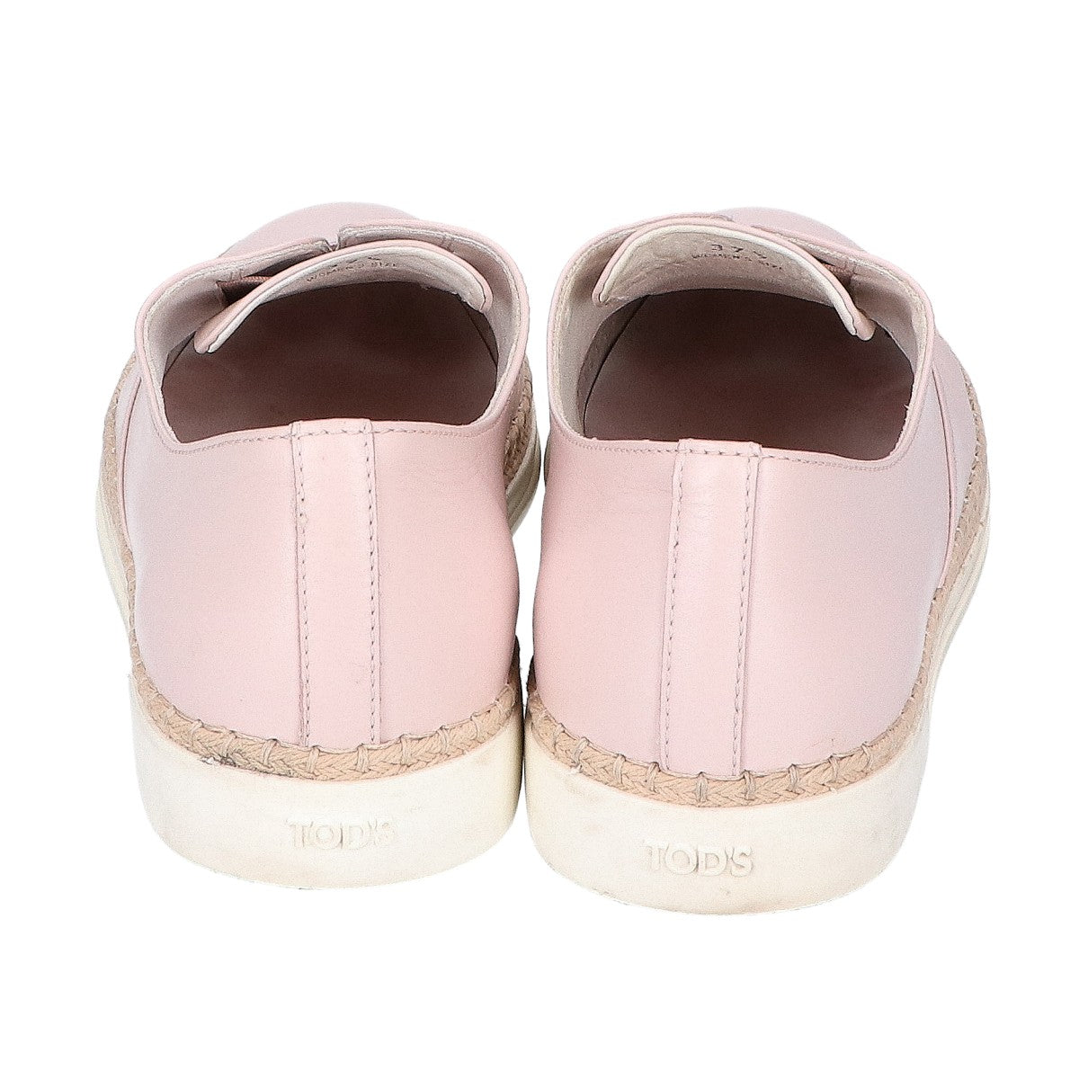 TOD'S トッズ レザー センターゴア エスパドリーユ シューズ 37 1/2