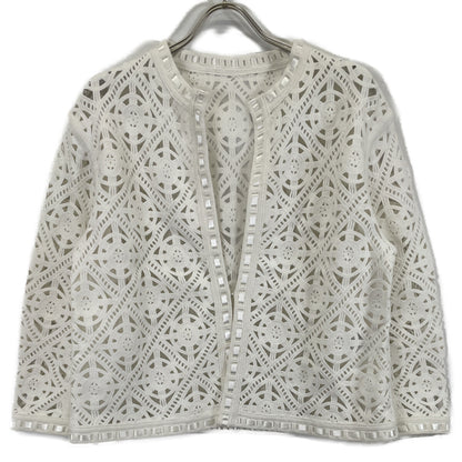 BALLSEY ボールジー 24年製 ﾎﾜｲﾄ ｻｰｸﾙﾓﾁｰﾌｴﾝﾌﾞﾛｲﾀﾞﾘｰ ｸﾙｰﾈｯｸｼﾞｬｹｯﾄ ジャケット 36