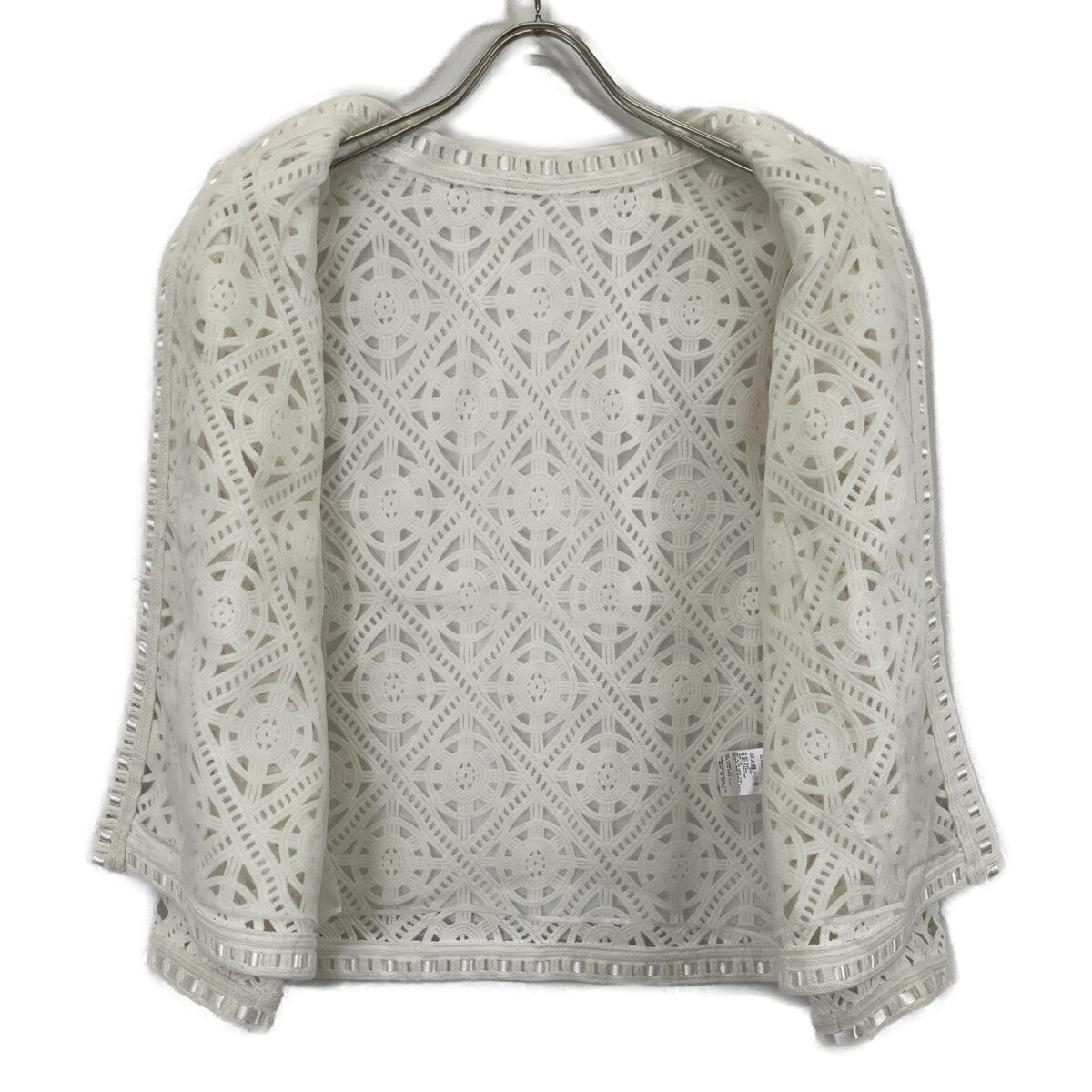 BALLSEY ボールジー 24年製 ﾎﾜｲﾄ ｻｰｸﾙﾓﾁｰﾌｴﾝﾌﾞﾛｲﾀﾞﾘｰ ｸﾙｰﾈｯｸｼﾞｬｹｯﾄ ジャケット 36