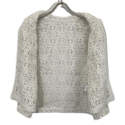 BALLSEY ボールジー 24年製 ﾎﾜｲﾄ ｻｰｸﾙﾓﾁｰﾌｴﾝﾌﾞﾛｲﾀﾞﾘｰ ｸﾙｰﾈｯｸｼﾞｬｹｯﾄ ジャケット 36