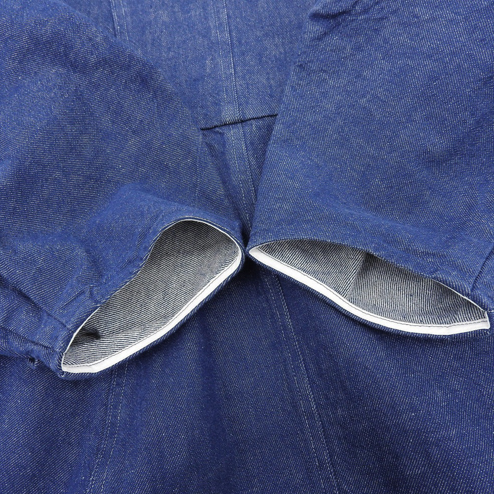 shirocon シロコン 美品 コットン バルーンキャミソール付き origamiデニムブラウス トップス インディゴ ホワイト 36 SC21-24005SP トップス 36