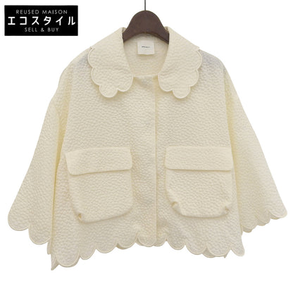 shirocon シロコン 美品 アセテート もくもくジャガードジャケット レディース アイボリー 38 SC25-24011SM-3 ジャケット 38