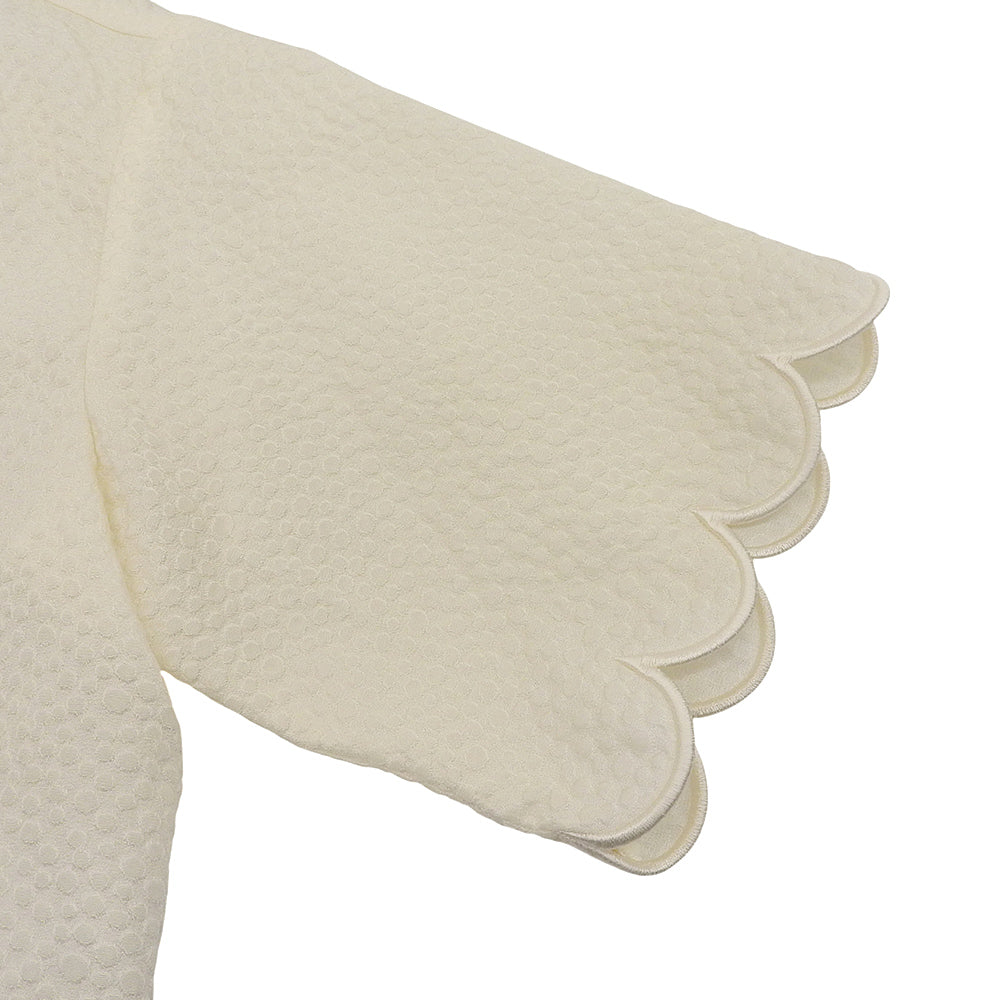 shirocon シロコン 美品 アセテート もくもくジャガードジャケット レディース アイボリー 38 SC25-24011SM-3 ジャケット 38