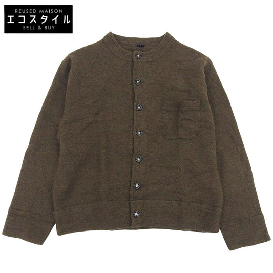 45R フォーティファイブ アール 美品 アルル縮絨のプティカーディガン レディース 3 カーキ 71180024 トップス 3