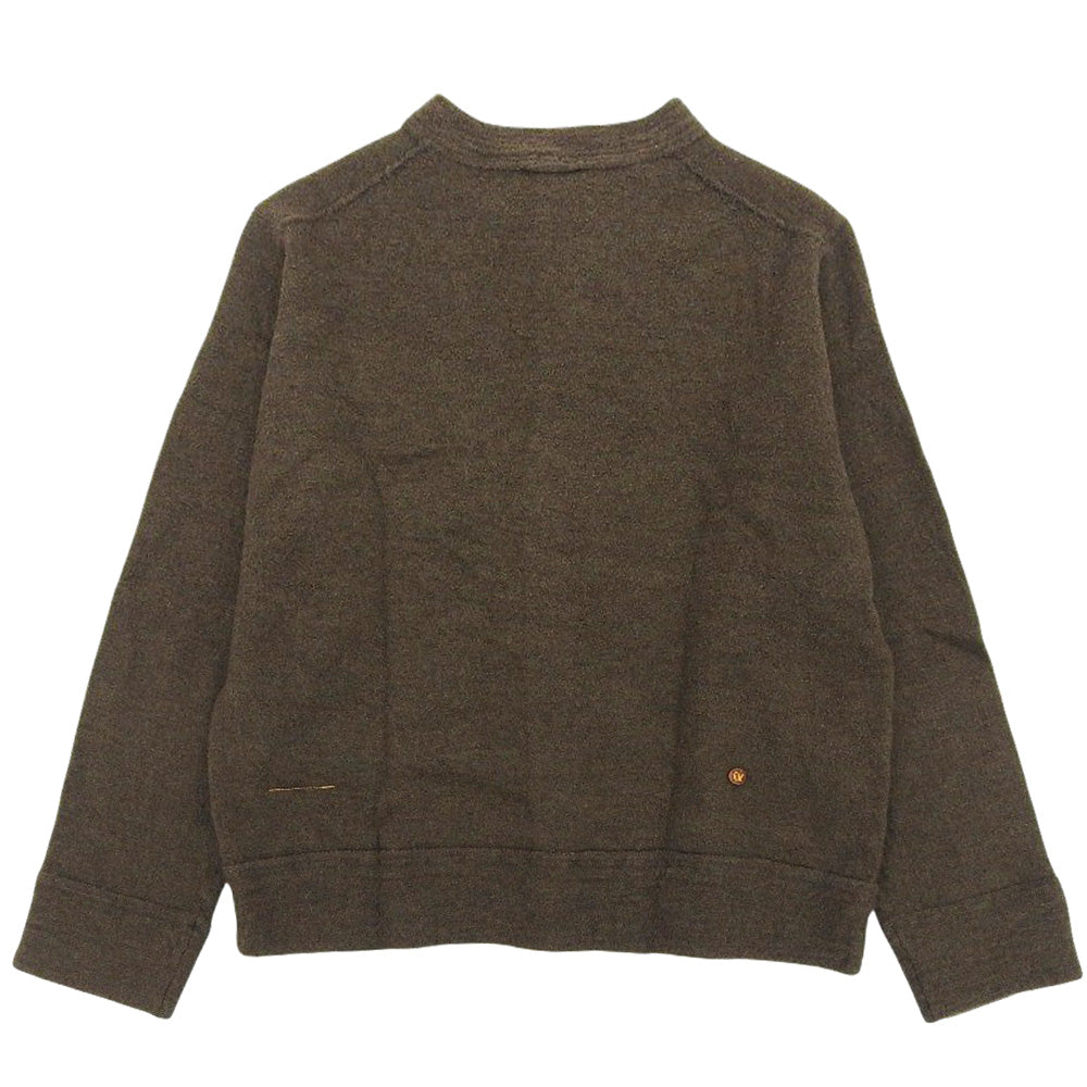 45R フォーティファイブ アール 美品 アルル縮絨のプティカーディガン レディース 3 カーキ 71180024 トップス 3