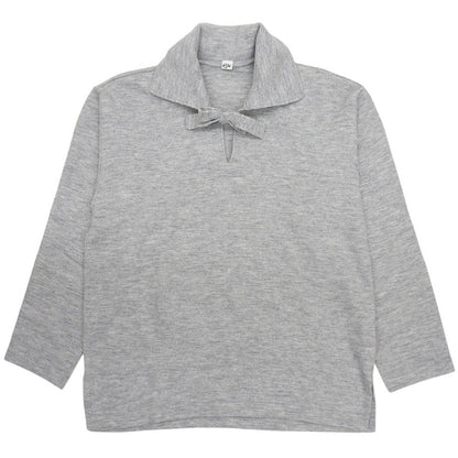 45R フォーティファイブ アール 美品 フロート縮絨の908マリンプル ボウタイニット トップス レディース グレー 2 8108059 トップス 2