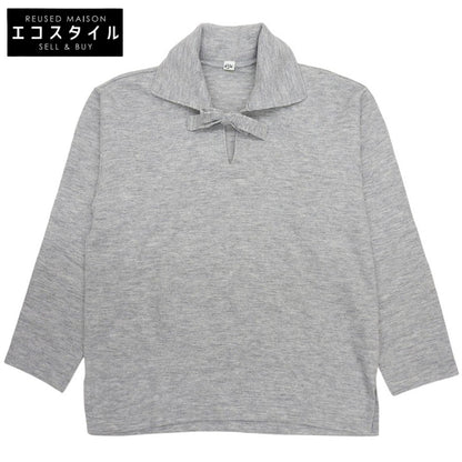 45R フォーティファイブ アール 美品 フロート縮絨の908マリンプル ボウタイニット トップス レディース グレー 2 8108059 トップス 2