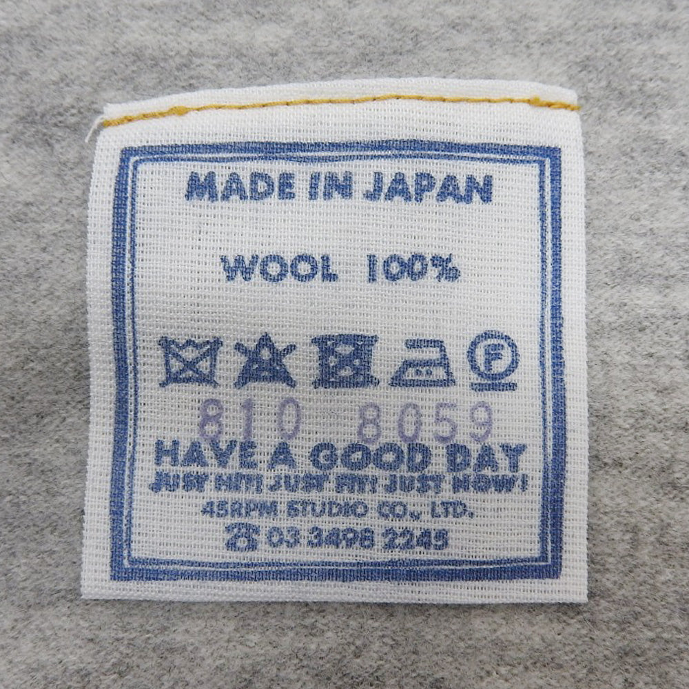 45R フォーティファイブ アール 美品 フロート縮絨の908マリンプル ボウタイニット トップス レディース グレー 2 8108059 トップス 2