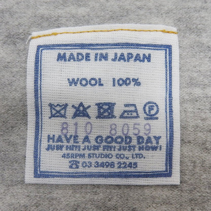 45R フォーティファイブ アール 美品 フロート縮絨の908マリンプル ボウタイニット トップス レディース グレー 2 8108059 トップス 2