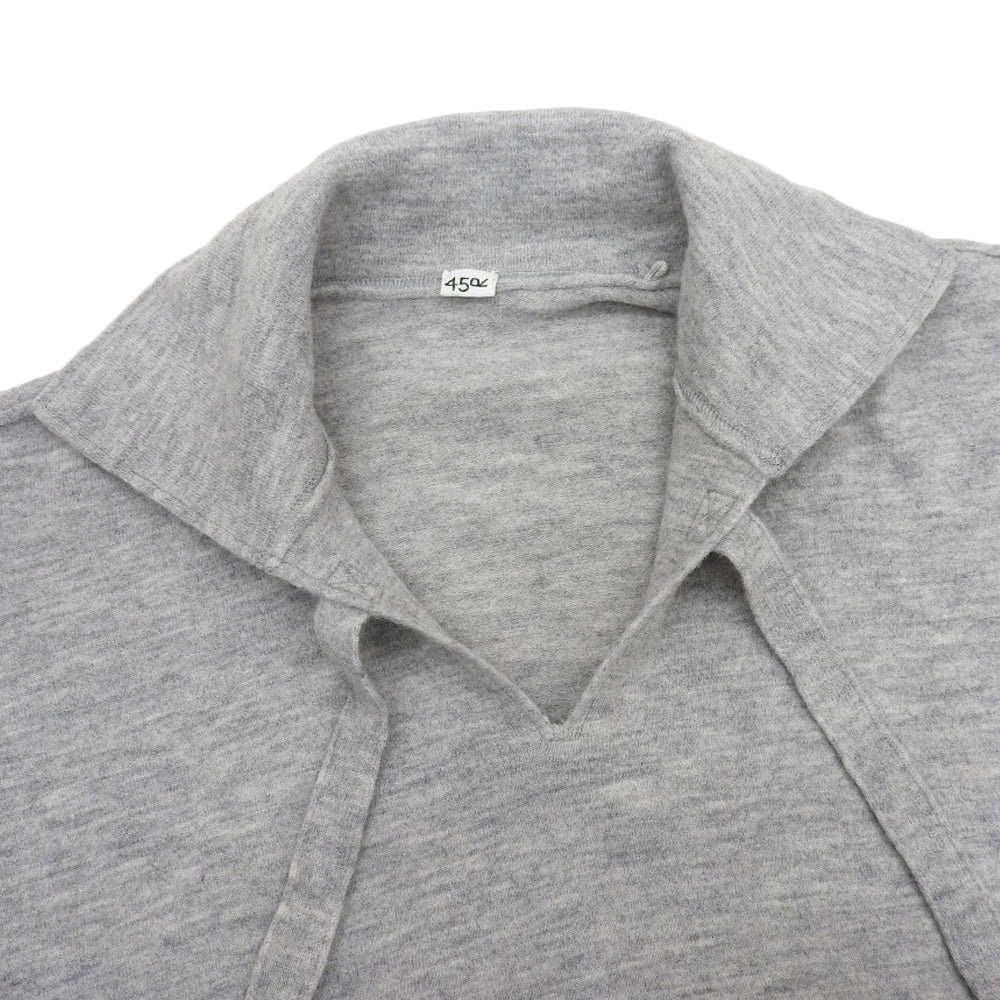 45R フォーティファイブ アール 美品 フロート縮絨の908マリンプル ボウタイニット トップス レディース グレー 2 8108059 トップス 2