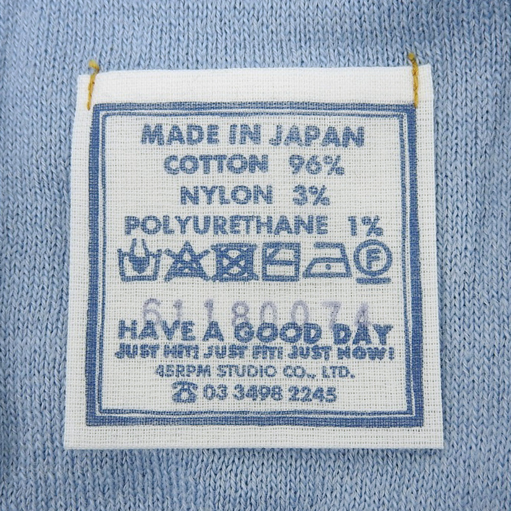 45R フォーティファイブ アール スムースの908スウェット トップス レディース ライトブルー 3 61180074 トップス 3