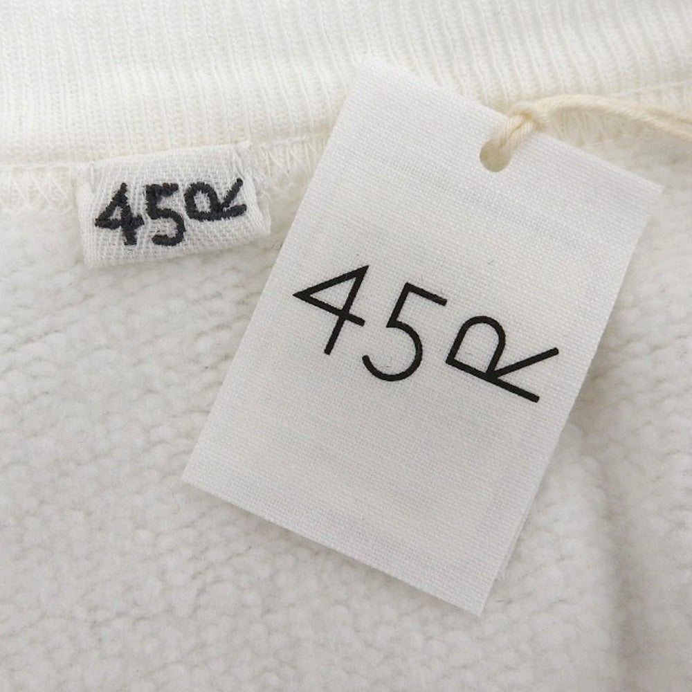45R フォーティファイブ アール 美品 裏毛の908ショートスウェット トップス レディース ホワイト 04 80370201 トップス 04