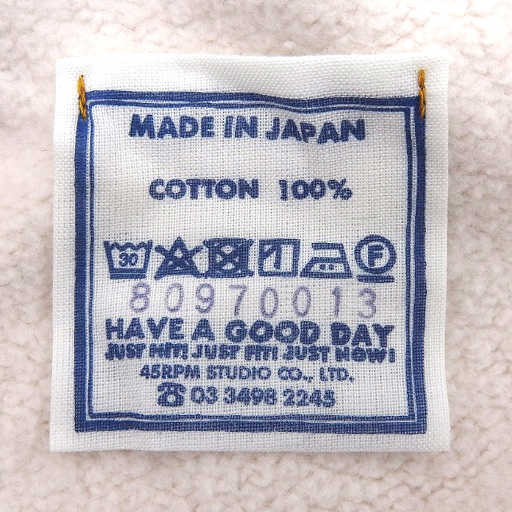 45R フォーティファイブ アール 裏毛の908クルー スウェット トップス レディース アイボリー 80970013 トップス 3