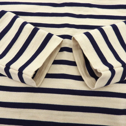 45R フォーティファイブ アール 美品 生成りベース USモーニットソーの908バスクTシャツ トップス ベージュ×ネイビー 3 50980173 トップス 3