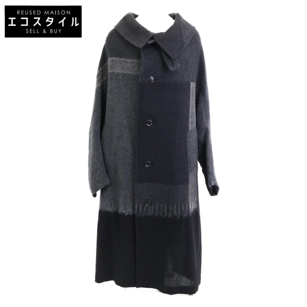 Y's ワイズ 新品同様 YR-C12-114 20AW ウールデザインロングコート コート 01