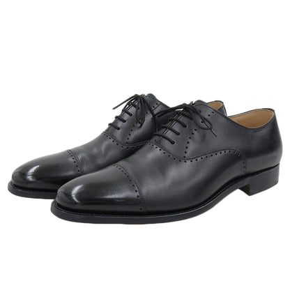 SCOTCH GRAIN スコッチグレイン 美品 BELHOMME/ベルオム レザー クオーターブローグ シューズ メンズ 黒 ブラック 25.5cm 756BL シューズ 25 1/2