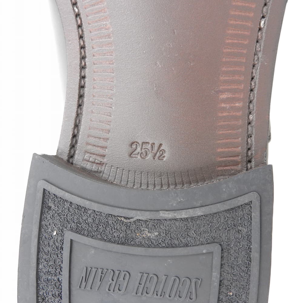 SCOTCH GRAIN スコッチグレイン 美品 BELHOMME/ベルオム レザー クオーターブローグ シューズ メンズ 黒 ブラック 25.5cm 756BL シューズ 25 1/2