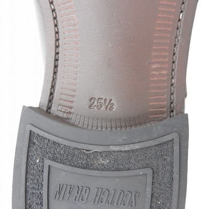 SCOTCH GRAIN スコッチグレイン 美品 BELHOMME/ベルオム レザー クオーターブローグ シューズ メンズ 黒 ブラック 25.5cm 756BL シューズ 25 1/2