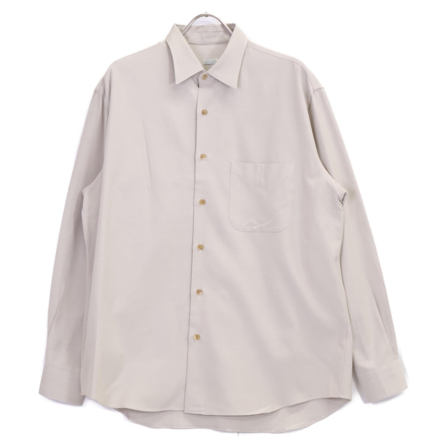 A.PRESSE アプレッセ 25SS 25SAP-02-07H ｴｸﾘｭ ｼﾙｸ×ｺｯﾄﾝ ﾎｰﾝ釦 Oxford Regular Collar Shirt トップス 1