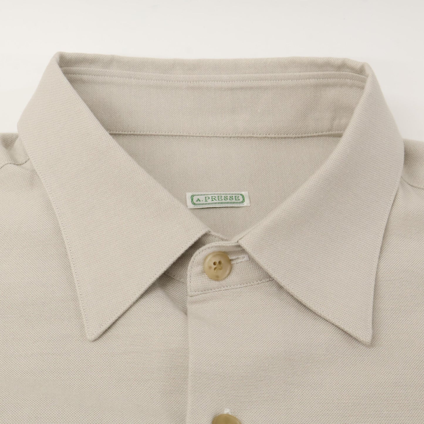 A.PRESSE アプレッセ 25SS 25SAP-02-07H ｴｸﾘｭ ｼﾙｸ×ｺｯﾄﾝ ﾎｰﾝ釦 Oxford Regular Collar Shirt トップス 1