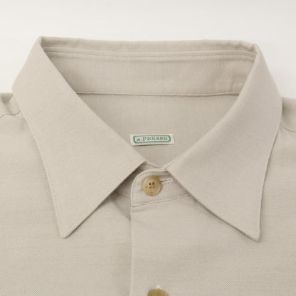A.PRESSE アプレッセ 25SS 25SAP-02-07H ｴｸﾘｭ ｼﾙｸ×ｺｯﾄﾝ ﾎｰﾝ釦 Oxford Regular Collar Shirt トップス 1