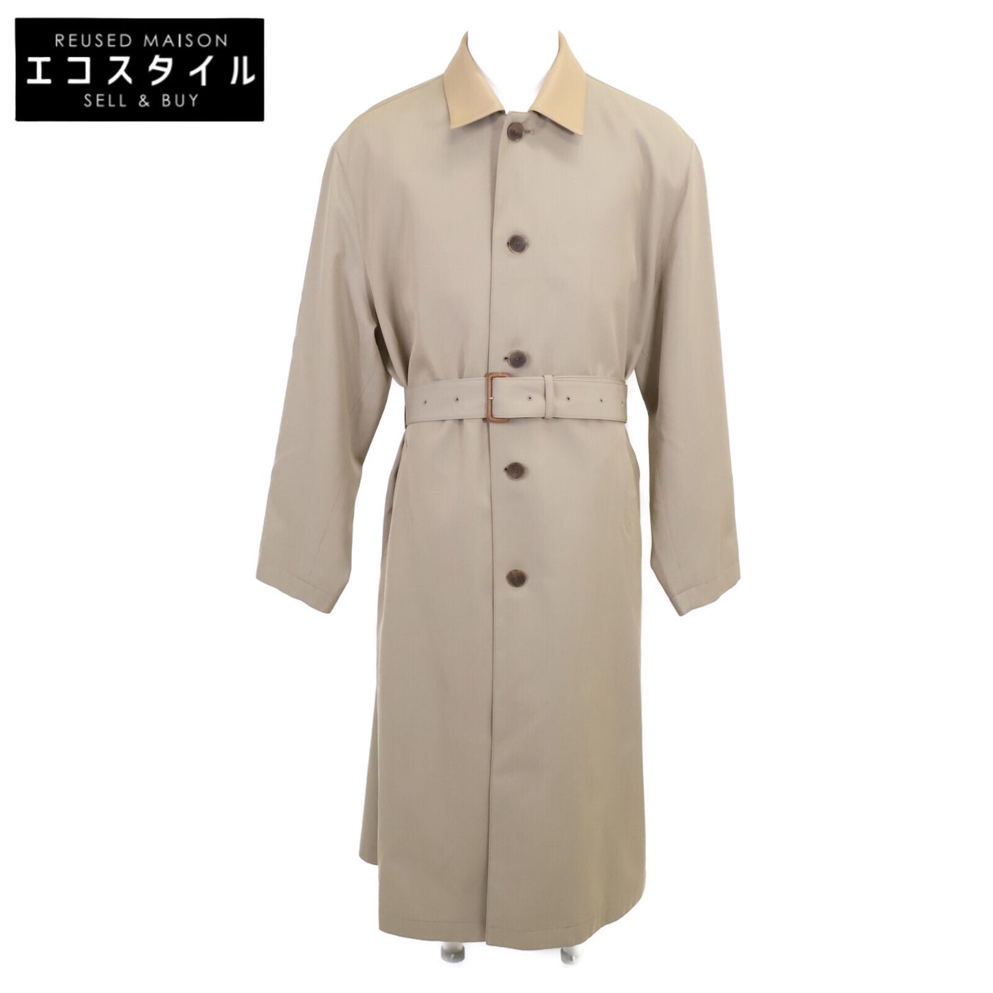 AURALEE オーラリー 【美品/25SS】A25SC01MC LIGHT WOOL MAX GABARDINE CHAMBRAY SOUTEIN COLLAR COAT コート 3