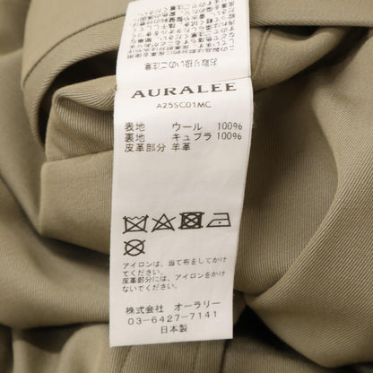 AURALEE オーラリー 【美品/25SS】A25SC01MC LIGHT WOOL MAX GABARDINE CHAMBRAY SOUTEIN COLLAR COAT コート 3