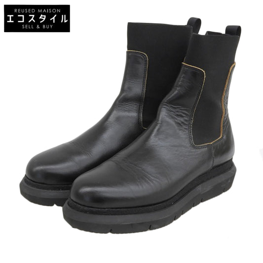 sacai サカイ 美品 カウハイド サイドゴア チェルシーブーツ シューズ メンズ ブラック 41 23-03232M シューズ 41