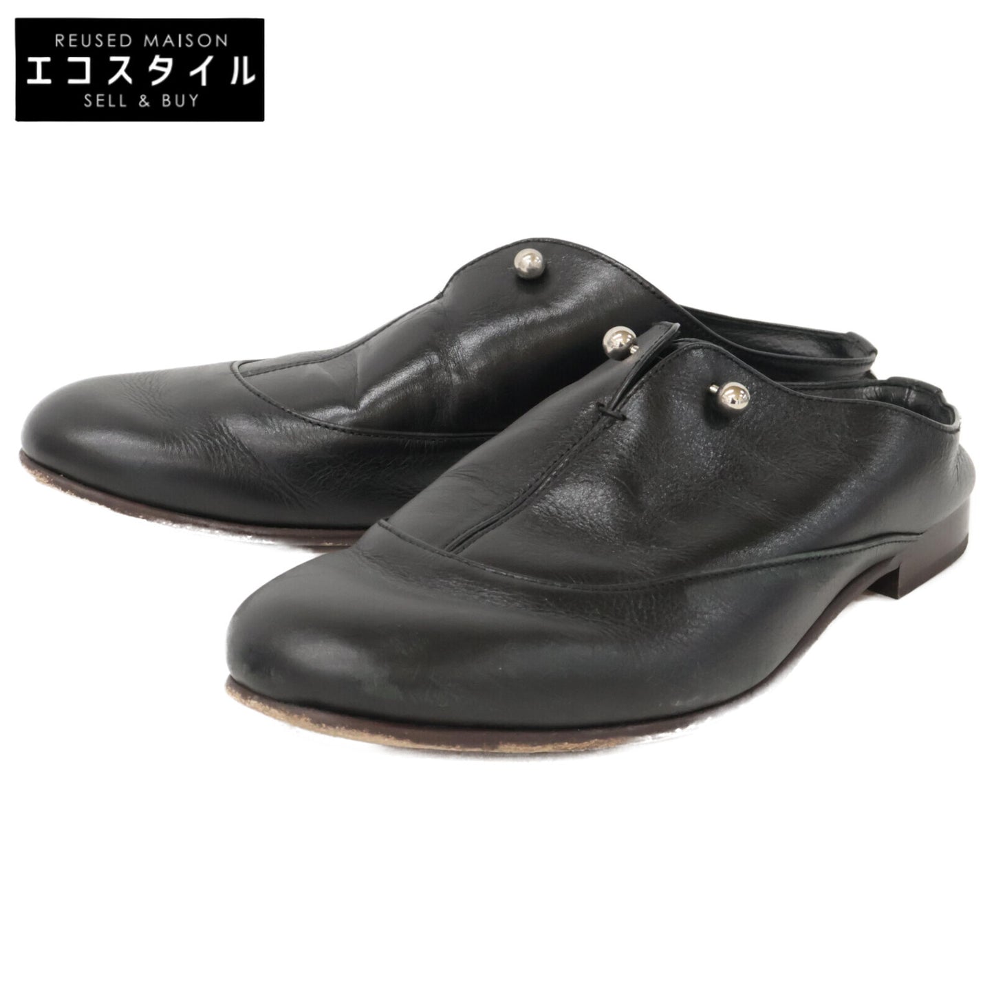 Ujoh ウジョー Pierce Mule レザー スリッパ型 ドレス シューズ 26