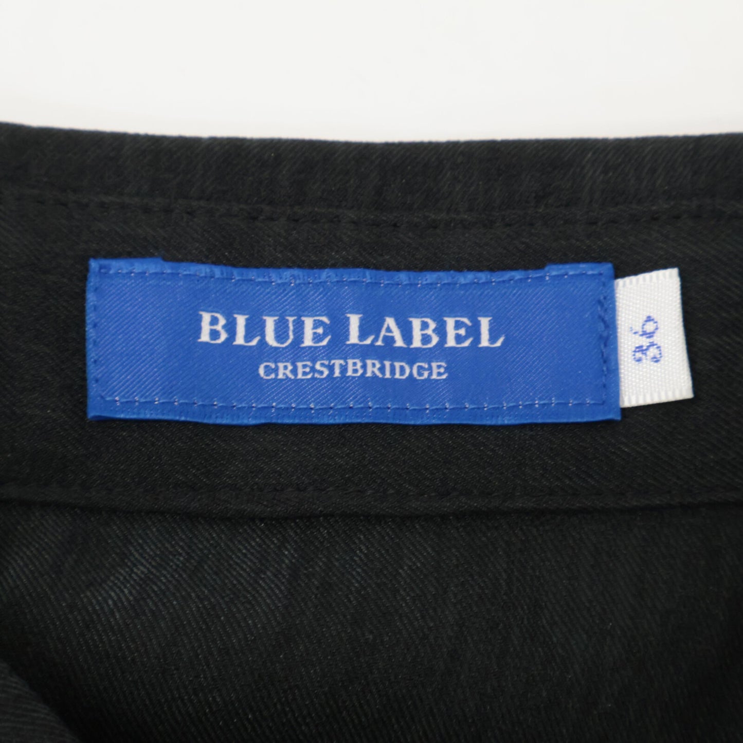BLUE LABEL CRESTBRIDGE ブルーレーベルクレストブリッジ 24年製 ﾌﾞﾗｯｸ ｽﾗﾌﾞｼｬﾝﾌﾞﾚｰﾂｲﾙﾄﾞﾚｽ ワンピース 36