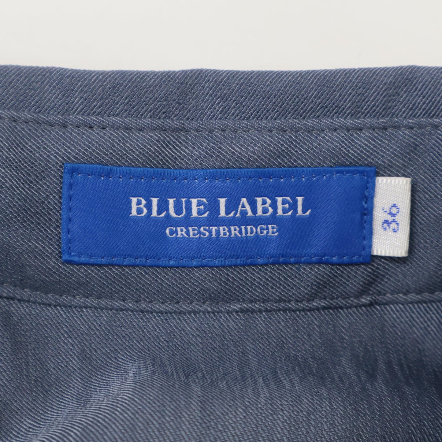 BLUE LABEL CRESTBRIDGE ブルーレーベルクレストブリッジ 24年製 ﾌﾞﾙｰ ｽﾗﾌﾞｼｬﾝﾌﾞﾚｰﾂｲﾙﾄﾞﾚｽ ワンピース 36