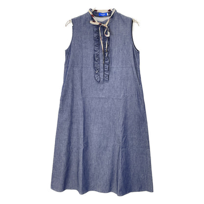 BLUE LABEL CRESTBRIDGE ブルーレーベルクレストブリッジ 24年製 ﾌﾞﾙｰ ｺｯﾄﾝﾗｲﾄﾃﾞﾆﾑﾄﾞﾚｽ ワンピース 36