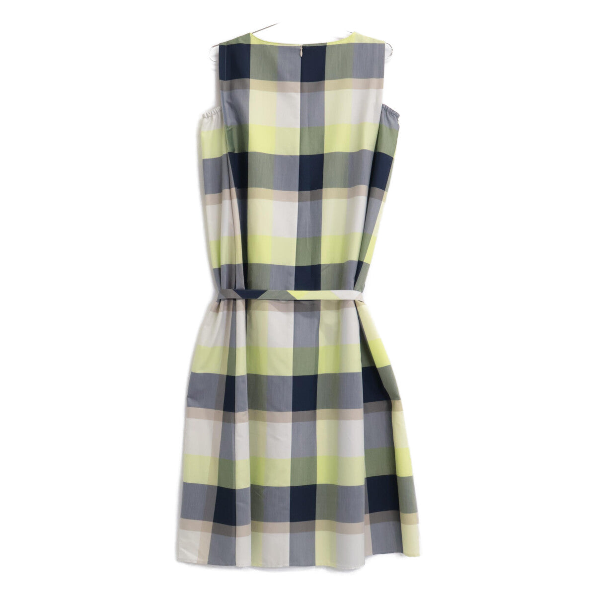 BLUE LABEL CRESTBRIDGE ブルーレーベルクレストブリッジ 24年製 マルチカラー チェックライトクロッシングツイルマキシドレス ワンピース 36