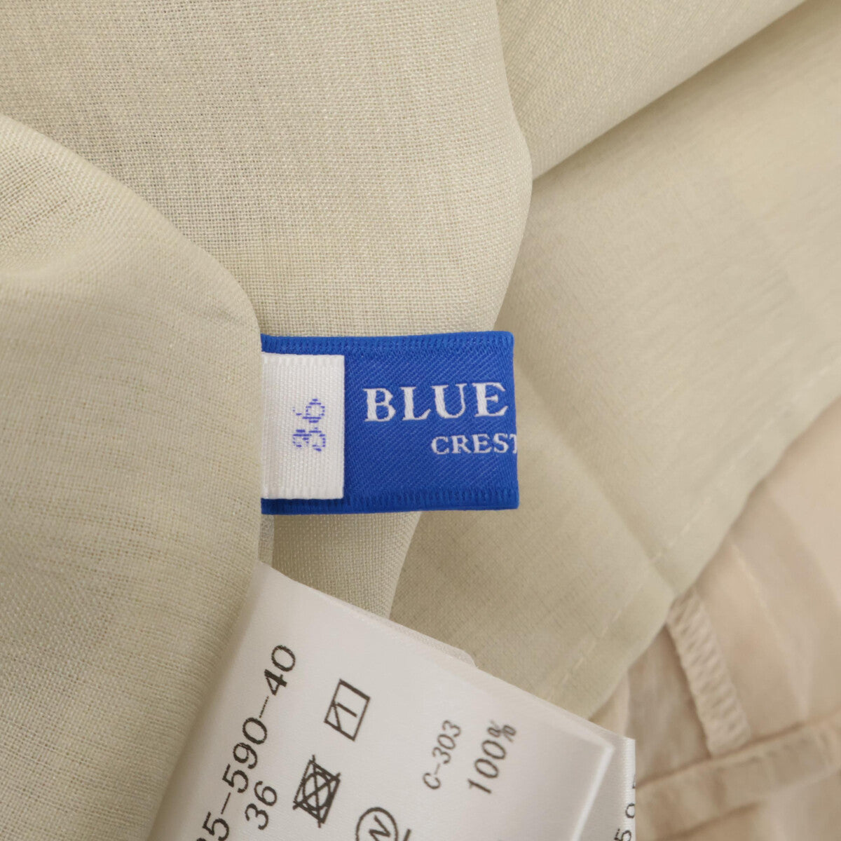 BLUE LABEL CRESTBRIDGE ブルーレーベルクレストブリッジ 25年製 スパンシアーローンドレス ワンピース 36