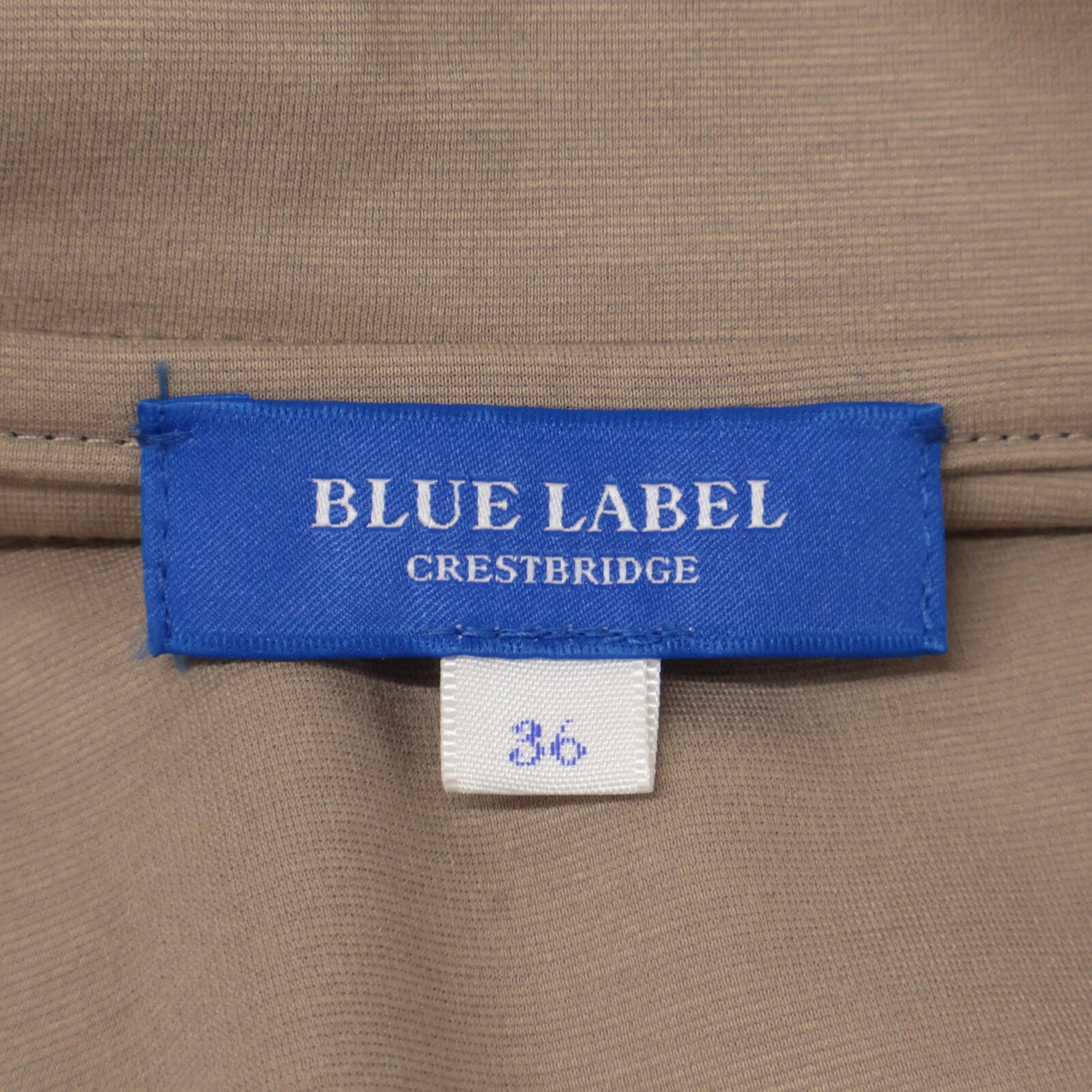 BLUE LABEL CRESTBRIDGE ブルーレーベルクレストブリッジ 25年製 ﾍﾞｰｼﾞｭ ｺﾝﾊﾟｸﾄﾎﾟﾝﾁｶﾗｰﾈｯｸﾄﾞﾚｽ ワンピース