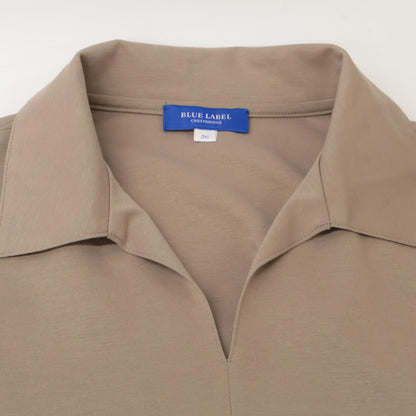 BLUE LABEL CRESTBRIDGE ブルーレーベルクレストブリッジ 25年製 ﾍﾞｰｼﾞｭ ｺﾝﾊﾟｸﾄﾎﾟﾝﾁｶﾗｰﾈｯｸﾄﾞﾚｽ ワンピース