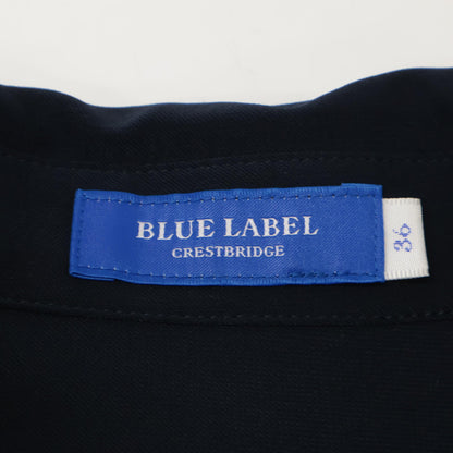 BLUE LABEL CRESTBRIDGE ブルーレーベルクレストブリッジ ﾈｲﾋﾞｰ ｴｱﾘｰﾊﾟｳﾀﾞｰﾂｲﾙﾄﾞﾚｽ ワンピース 36