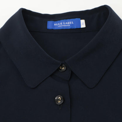 BLUE LABEL CRESTBRIDGE ブルーレーベルクレストブリッジ ﾈｲﾋﾞｰ ｴｱﾘｰﾊﾟｳﾀﾞｰﾂｲﾙﾄﾞﾚｽ ワンピース 36