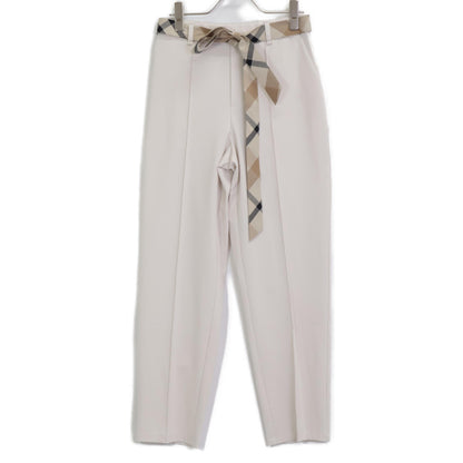 BLUE LABEL CRESTBRIDGE ブルーレーベルクレストブリッジ 24年製 ｴｸﾘｭ ﾘﾎﾞﾝﾍﾞﾙﾄ付きｽﾀﾝﾀﾞｰﾄﾞﾊﾟﾝﾂ ボトムス S