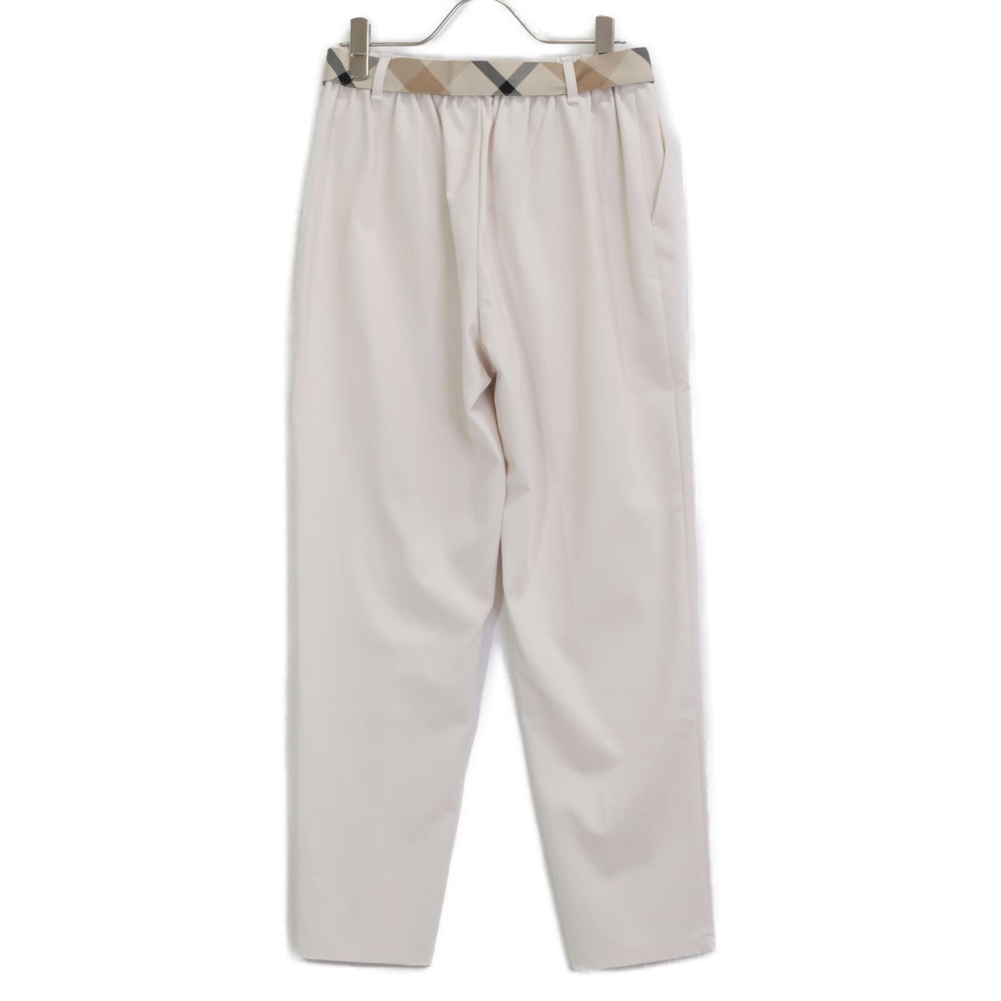 BLUE LABEL CRESTBRIDGE ブルーレーベルクレストブリッジ 24年製 ｴｸﾘｭ ﾘﾎﾞﾝﾍﾞﾙﾄ付きｽﾀﾝﾀﾞｰﾄﾞﾊﾟﾝﾂ ボトムス S