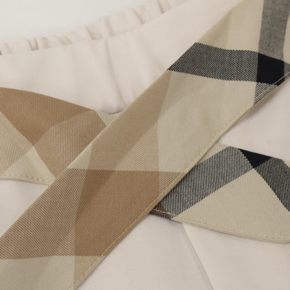 BLUE LABEL CRESTBRIDGE ブルーレーベルクレストブリッジ 24年製 ｴｸﾘｭ ﾘﾎﾞﾝﾍﾞﾙﾄ付きｽﾀﾝﾀﾞｰﾄﾞﾊﾟﾝﾂ ボトムス S