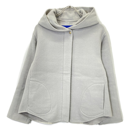 BLUE LABEL CRESTBRIDGE ブルーレーベルクレストブリッジ 24年製 ｸﾞﾚｰ ｸﾚｽﾄﾌﾞﾘｯｼﾞﾁｪｯｸﾄｰﾅﾙ ﾘﾊﾞｰｼﾌﾞﾂﾀﾞﾌﾞﾙﾌｪｲｽｼｮｰﾄｺｰﾄ コート 36