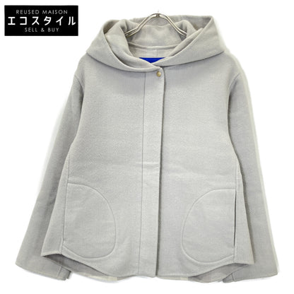 BLUE LABEL CRESTBRIDGE ブルーレーベルクレストブリッジ 24年製 ｸﾞﾚｰ ｸﾚｽﾄﾌﾞﾘｯｼﾞﾁｪｯｸﾄｰﾅﾙ ﾘﾊﾞｰｼﾌﾞﾂﾀﾞﾌﾞﾙﾌｪｲｽｼｮｰﾄｺｰﾄ コート 36