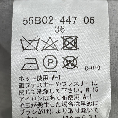 BLUE LABEL CRESTBRIDGE ブルーレーベルクレストブリッジ 24年製 ｸﾞﾚｰ ｸﾚｽﾄﾌﾞﾘｯｼﾞﾁｪｯｸﾄｰﾅﾙ ﾘﾊﾞｰｼﾌﾞﾂﾀﾞﾌﾞﾙﾌｪｲｽｼｮｰﾄｺｰﾄ コート 36