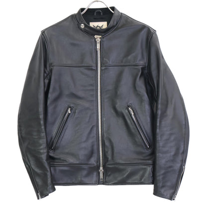 666 666トリプルシックス LJM-21TF ﾌﾞﾗｯｸ ﾏﾝﾀﾞﾘﾝｶﾗｰ ｽﾃｱﾊｲﾄﾞ ｼﾝｸﾞﾙﾗｲﾀﾞｰｽ ﾀｲﾄﾌｨｯﾄ ｼﾝｸﾞﾙﾗｲﾀﾞｰｽ ｼﾞｬｹｯﾄ ジャケット 34